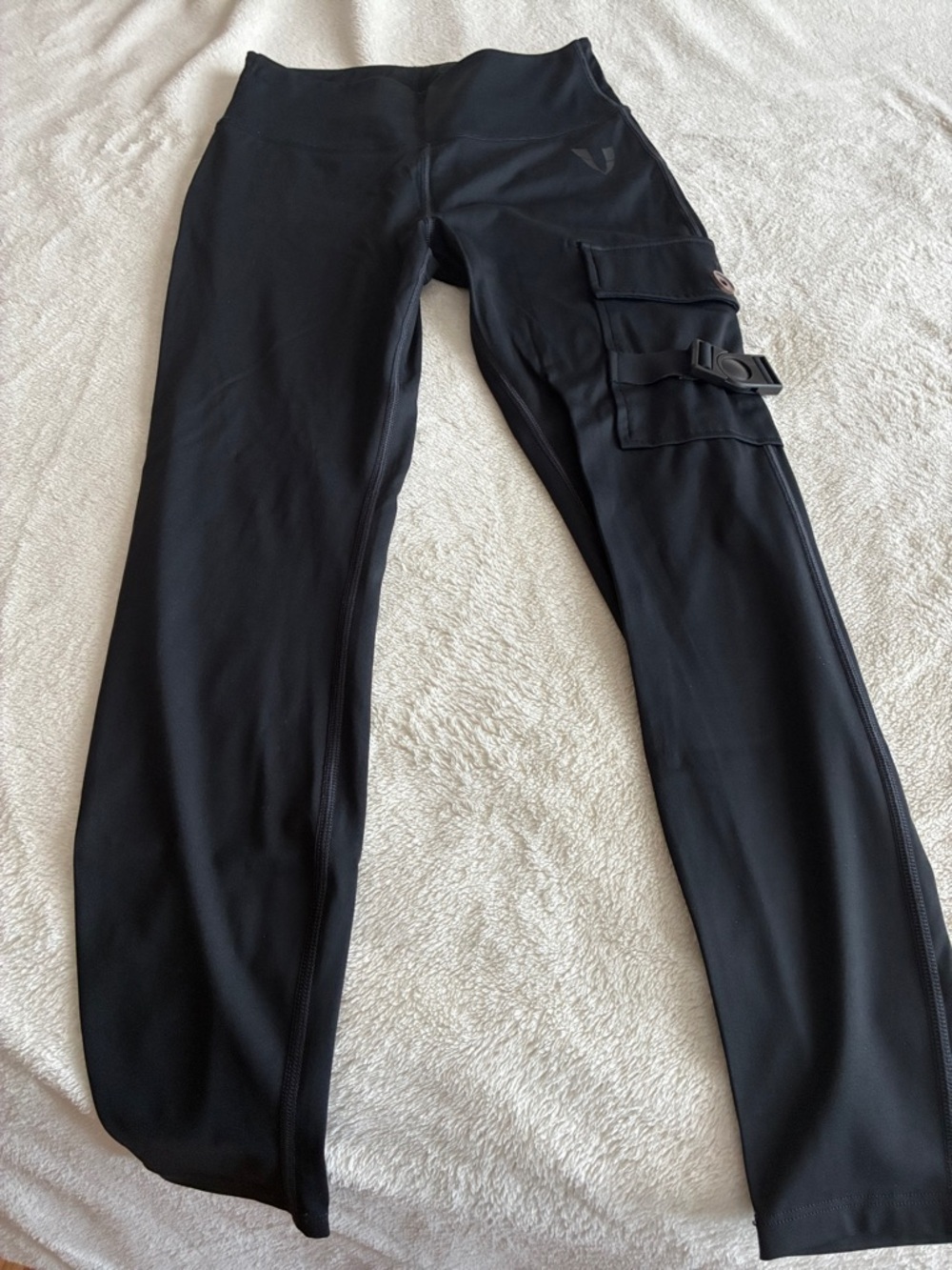 Firm Abs size s Black Cargo Pocket Athletic Leggings